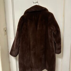 The Kooples Rich Brown Faux Fur Coat